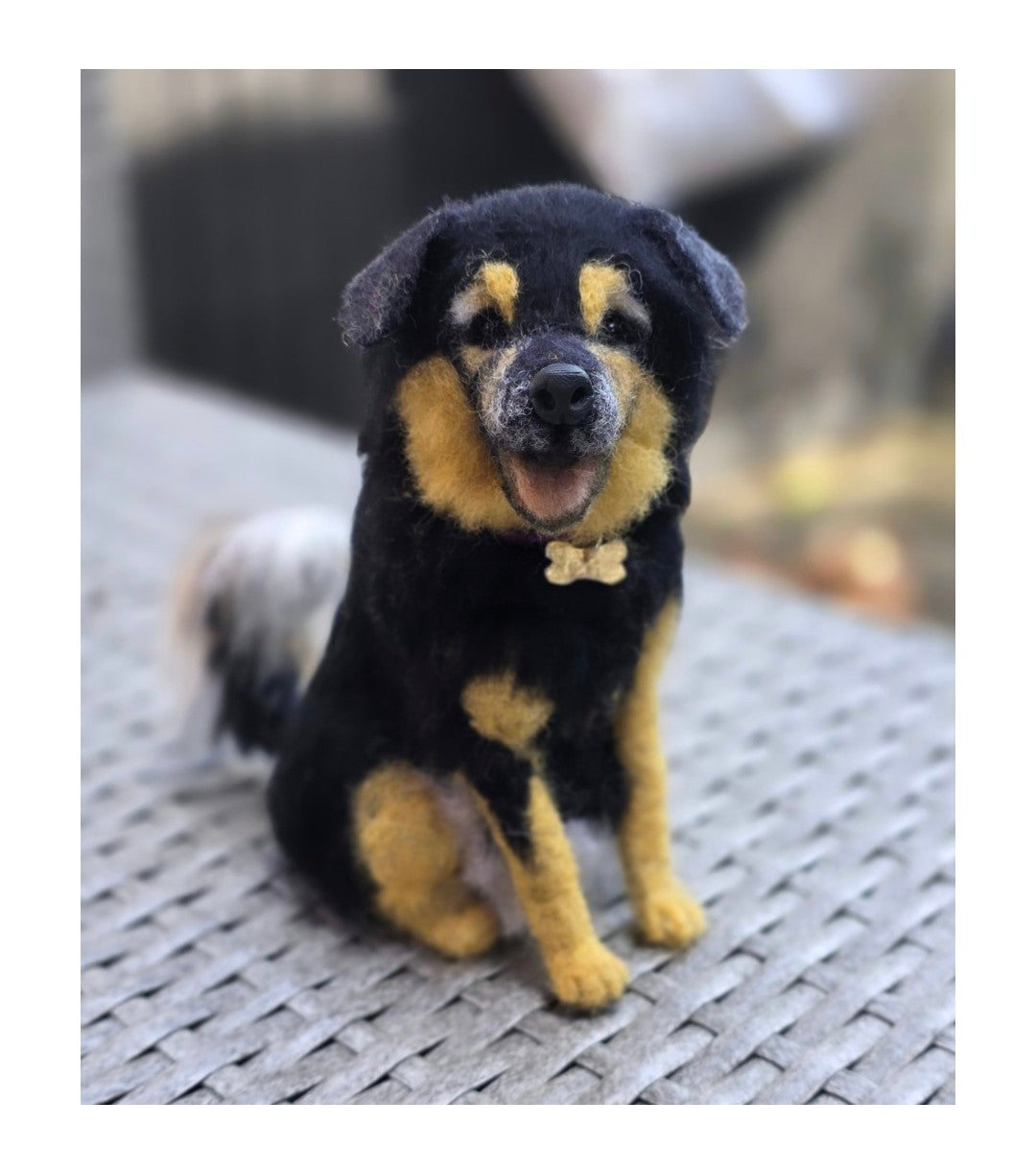 Personalized felted dogs