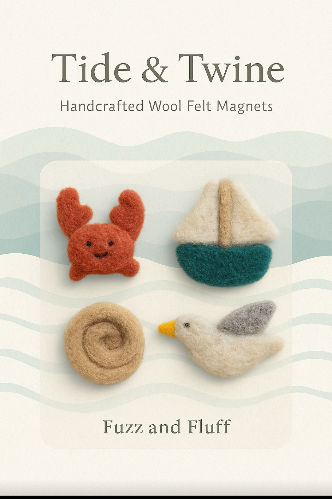 Tide and twine seaside magnet set