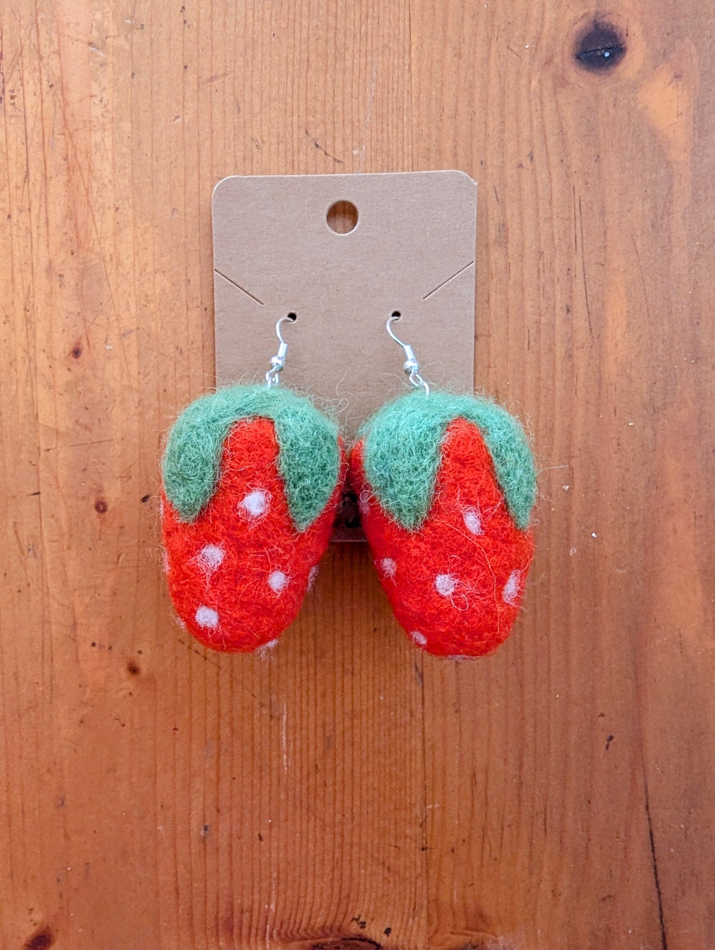 Oversized strawberry earrings