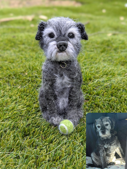 Personalized felted dogs