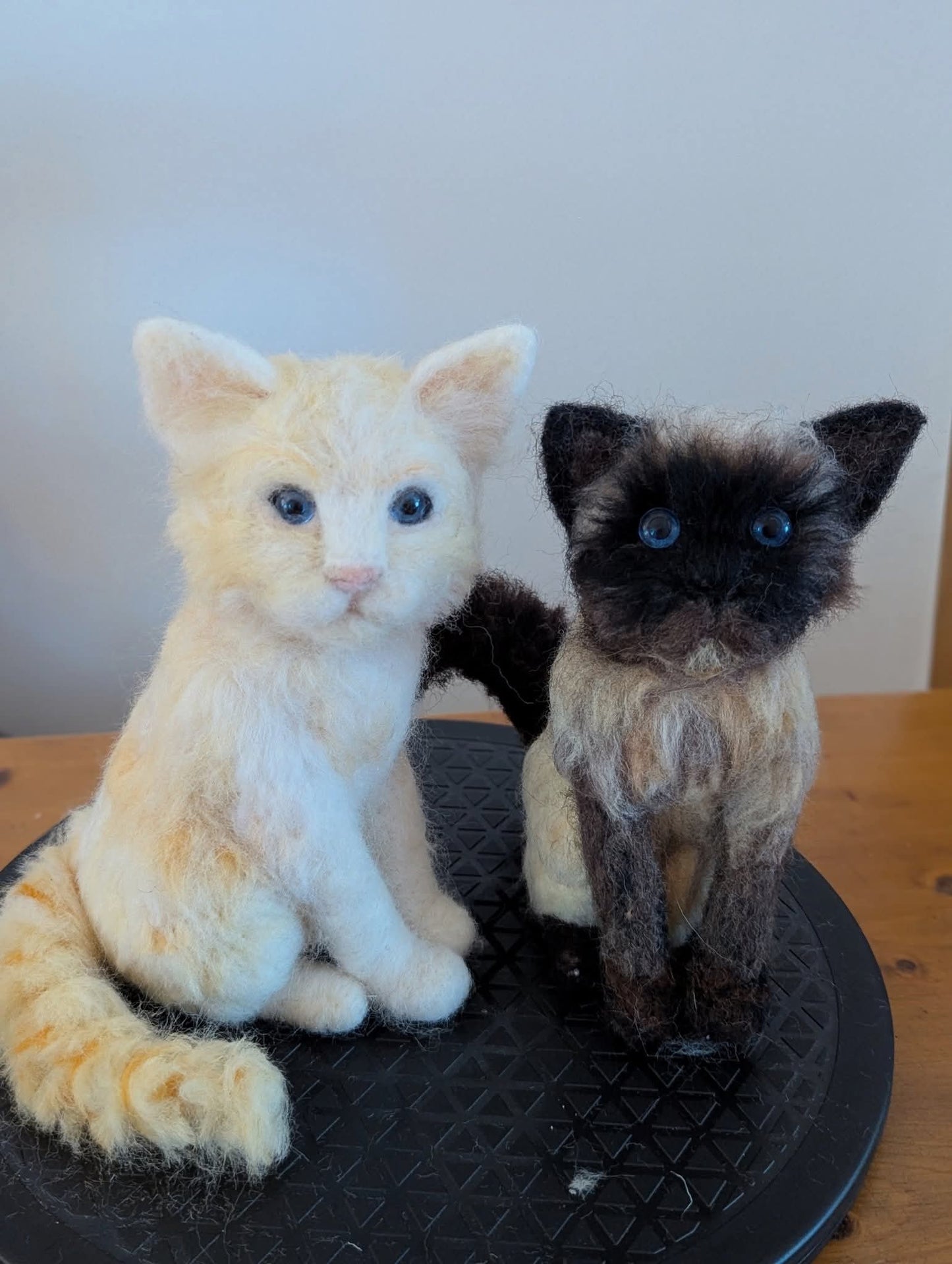 Personalised felted cats