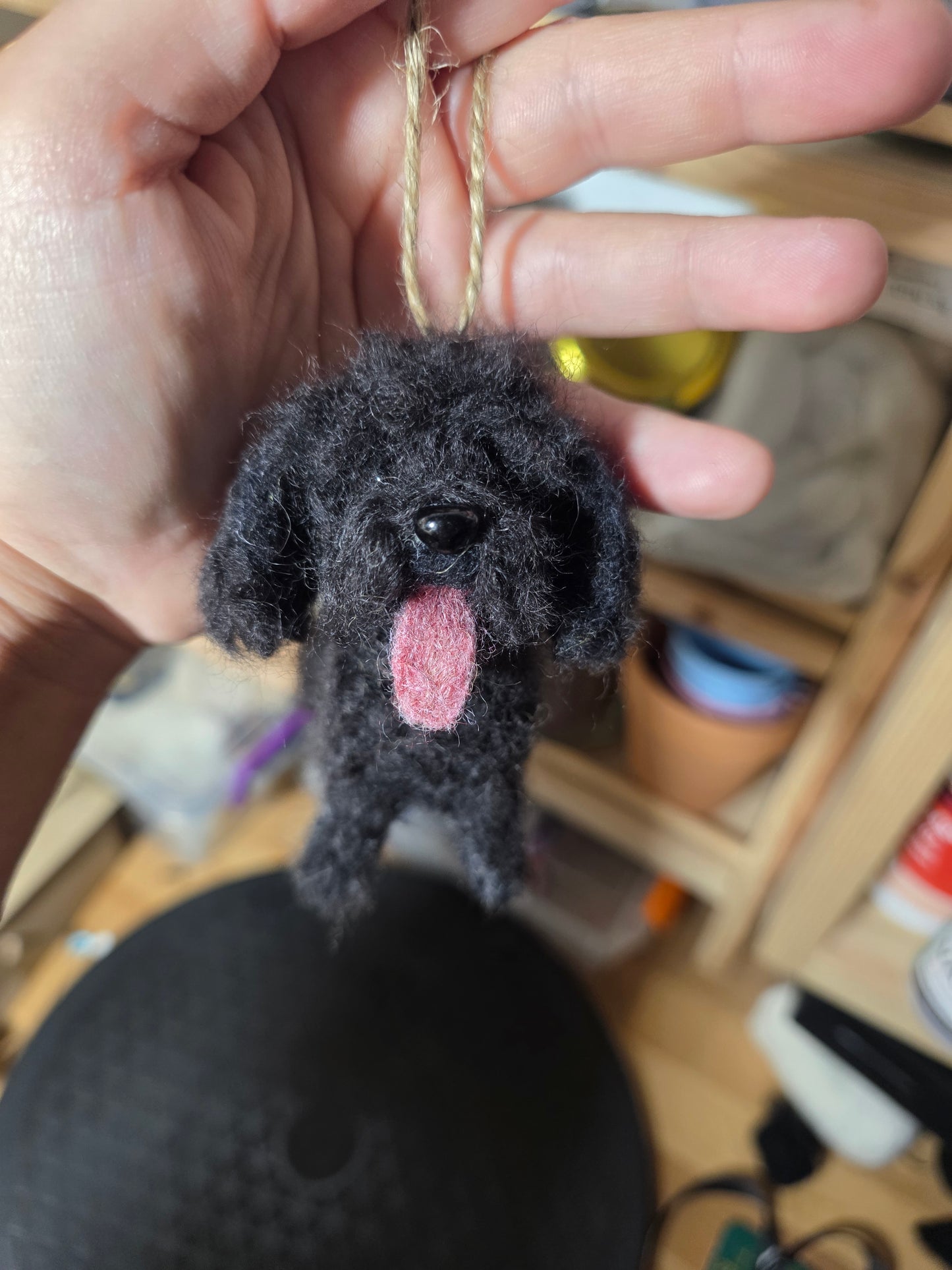 Personalised keyring size pet caricature